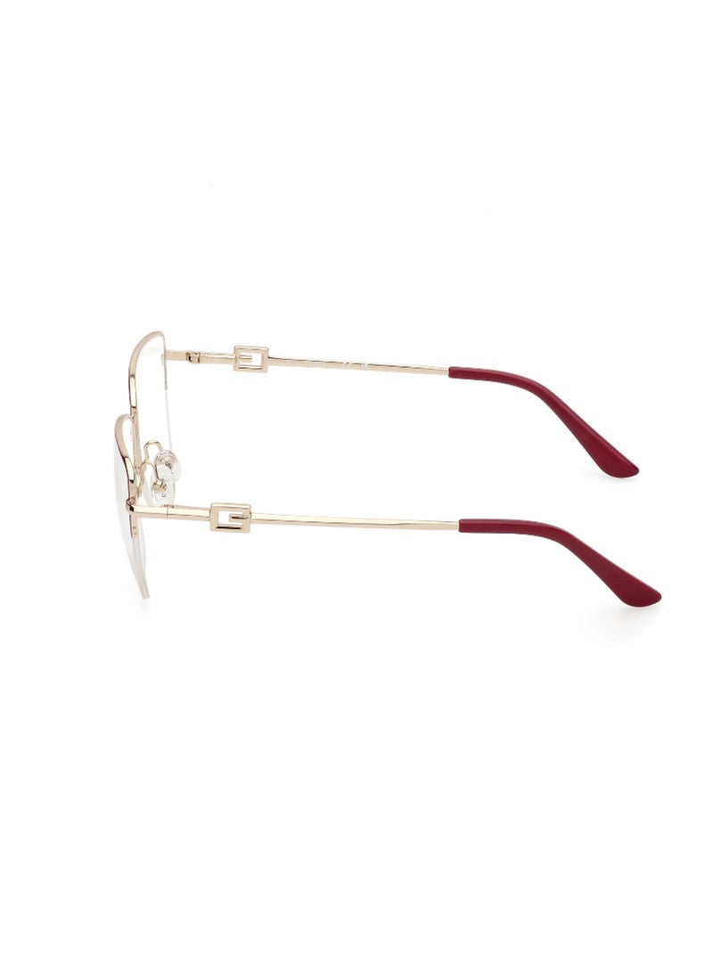 GUESS Women's Square Shape Eyeglass Frames - GU297607153 - Lens Size: 53 Mm - Bordeaux - Image 2